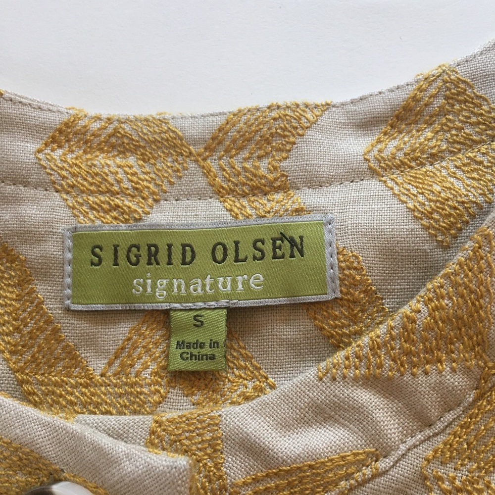 Sigrid Olsen Linen Lined Jacket. - image 5